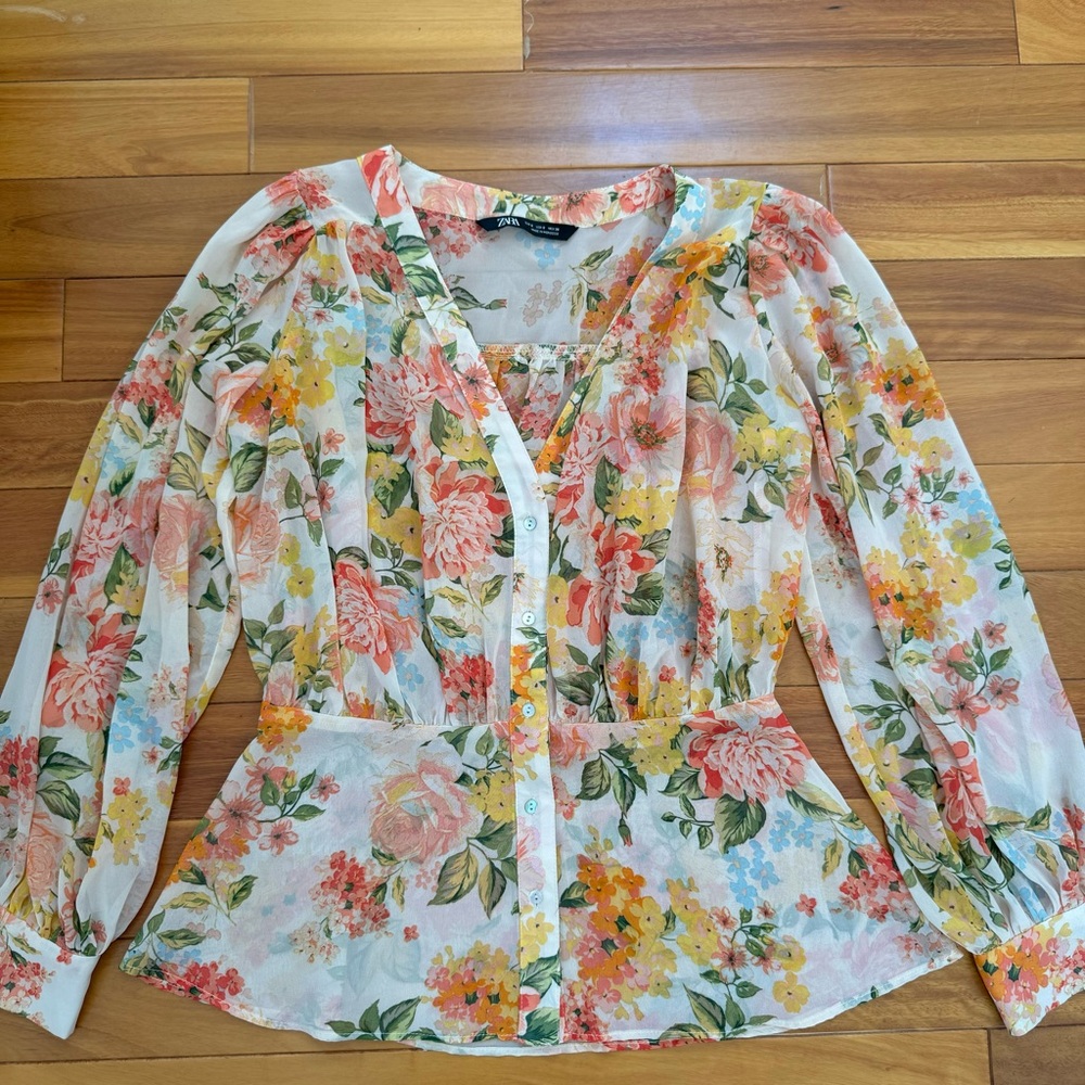 Zara floral tops